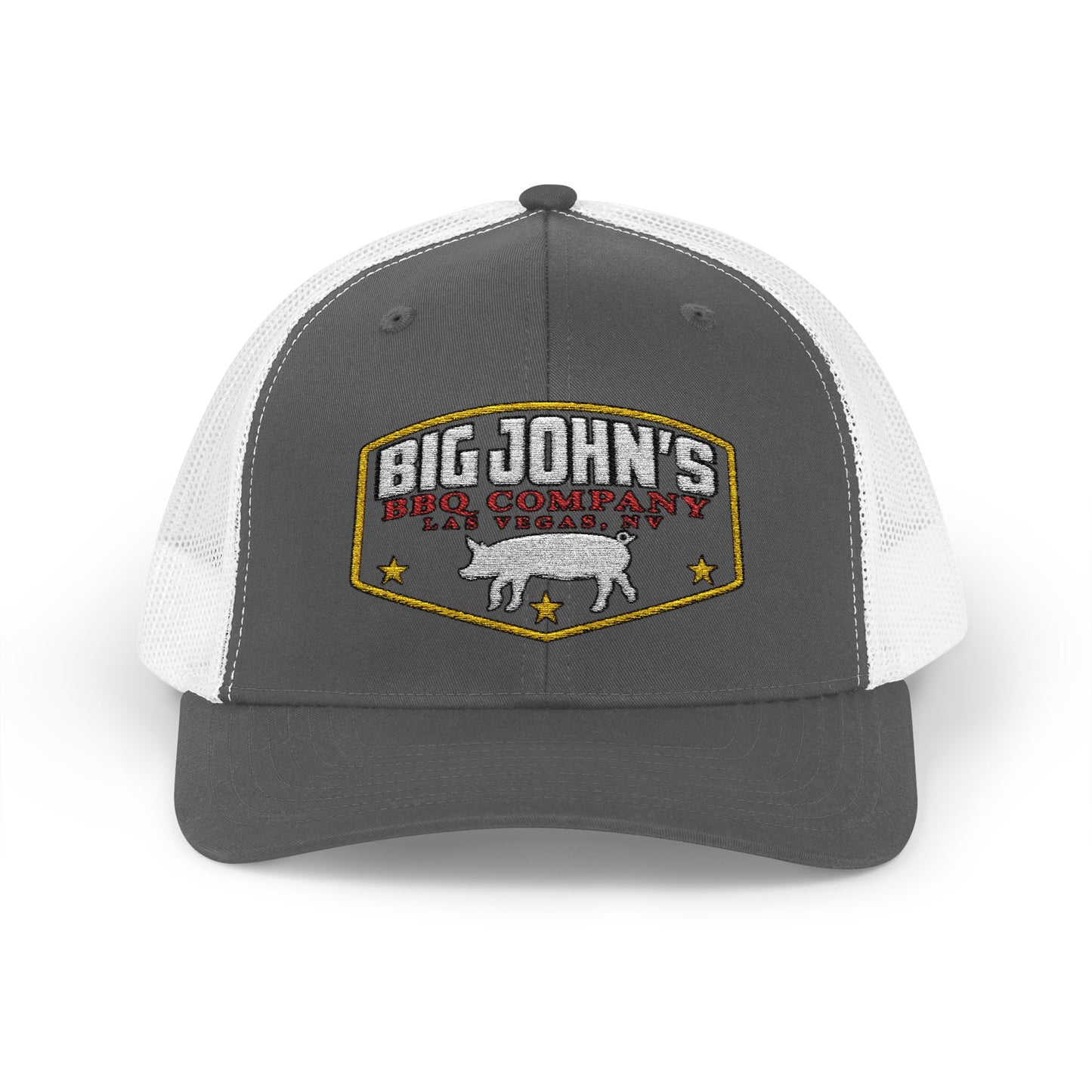 Big John's BBQ Company Trucker Cap — Pig Patch Logo Snapback