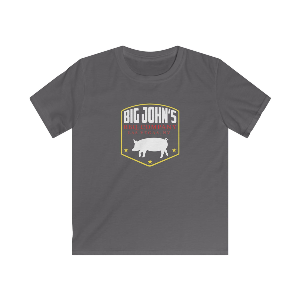 Kids Tee — "Big John's BBQ Company" Logo Shirt (Children's Barbecue Tee)