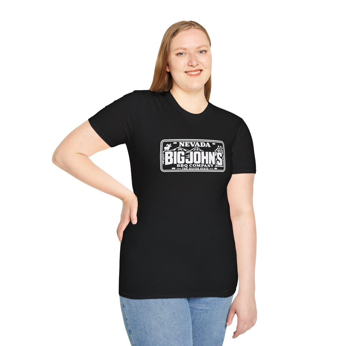 Big John's BBQ Company T-Shirt — Vintage Silver State BBQ Logo
