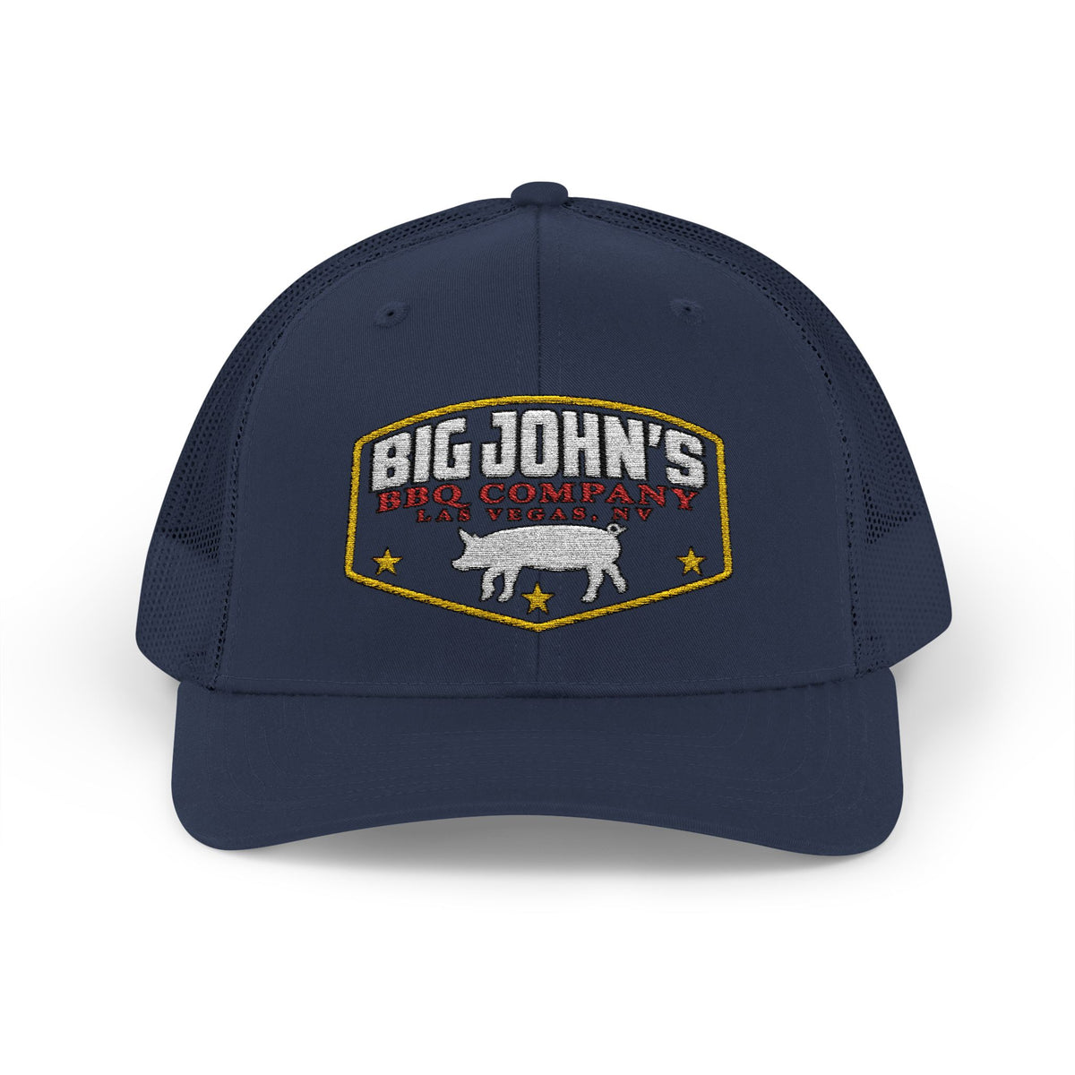 Big John's BBQ Company Trucker Cap — Pig Patch Logo Snapback