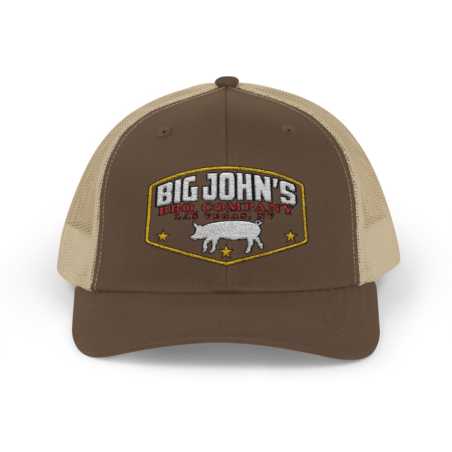 Big John's BBQ Company Trucker Cap — Pig Patch Logo Snapback