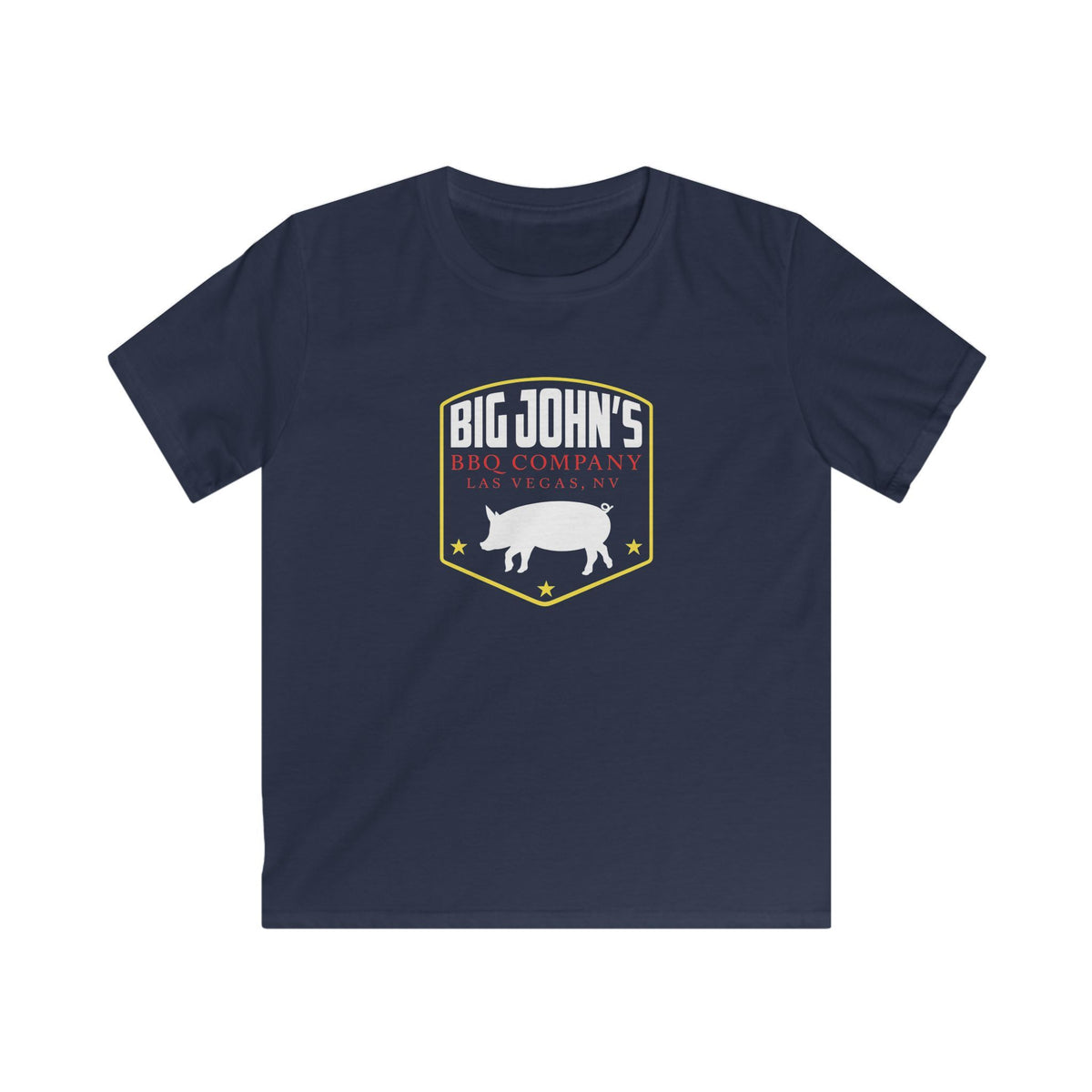Kids Tee — "Big John's BBQ Company" Logo Shirt (Children's Barbecue Tee)