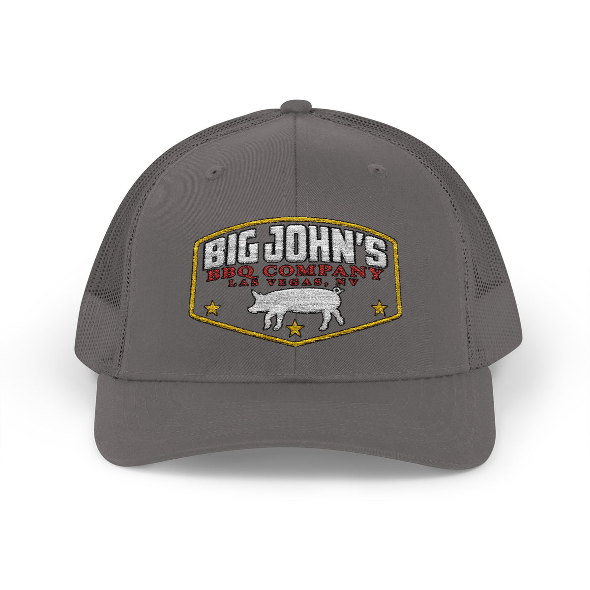 Big John's BBQ Company Trucker Cap — Pig Patch Logo Snapback