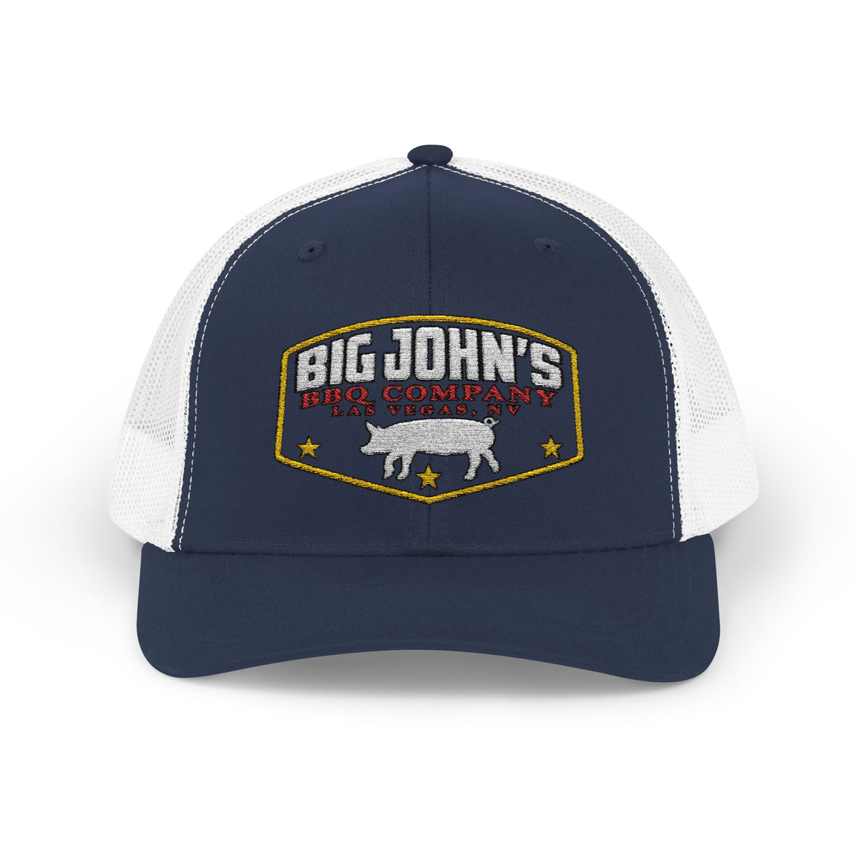 Big John's BBQ Company Trucker Cap — Pig Patch Logo Snapback