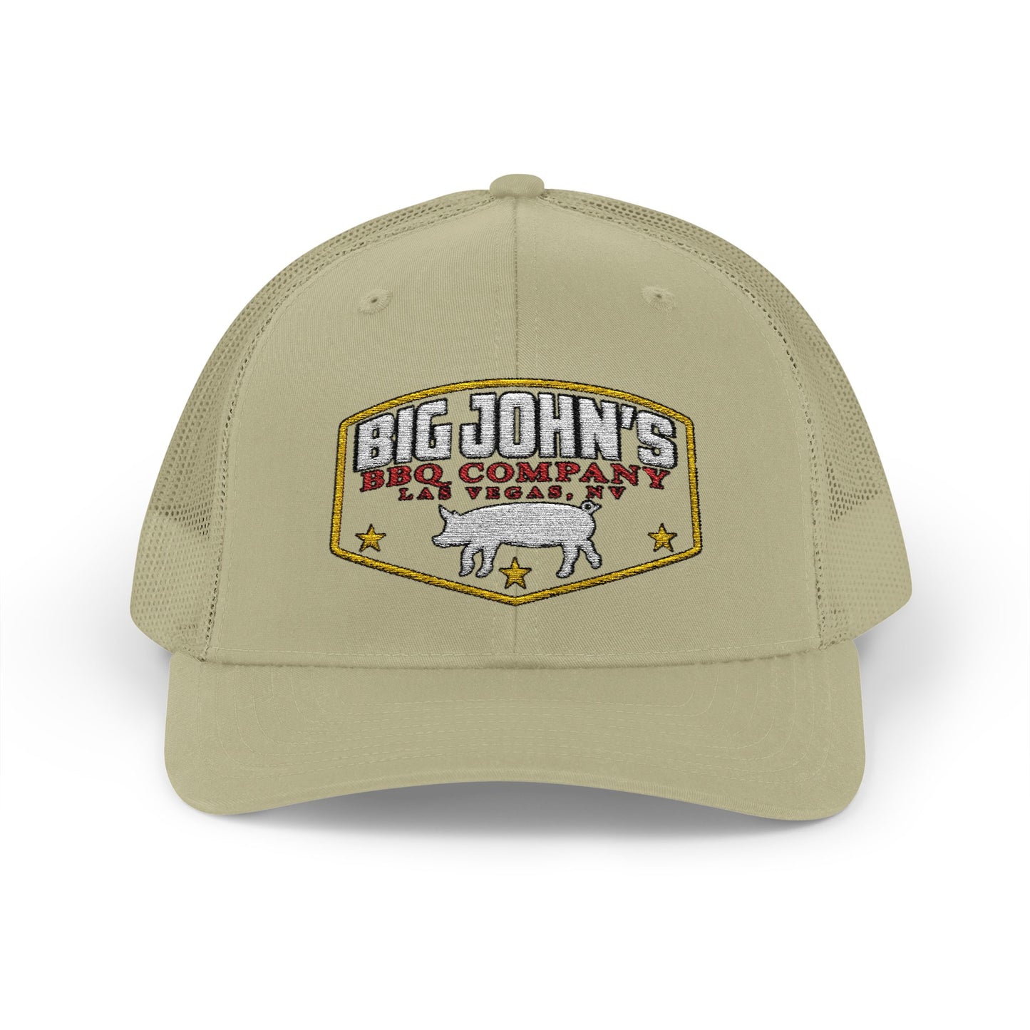 Big John's BBQ Company Trucker Cap — Pig Patch Logo Snapback