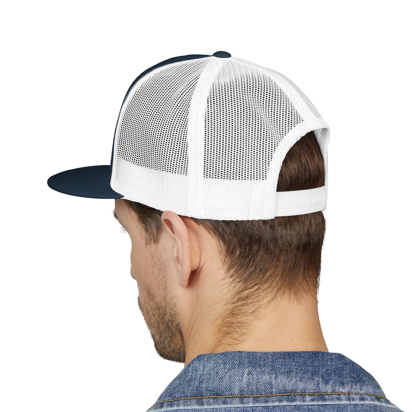 Big John’s BBQ Co. Flat Bill Trucker Hat — Pig Patch Mesh Cap