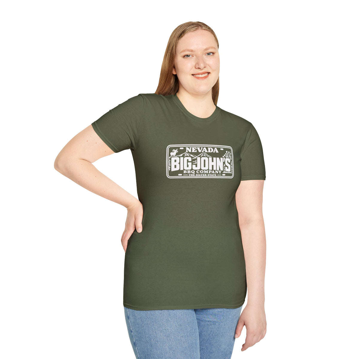 Big John's BBQ Company T-Shirt — Vintage Silver State BBQ Logo