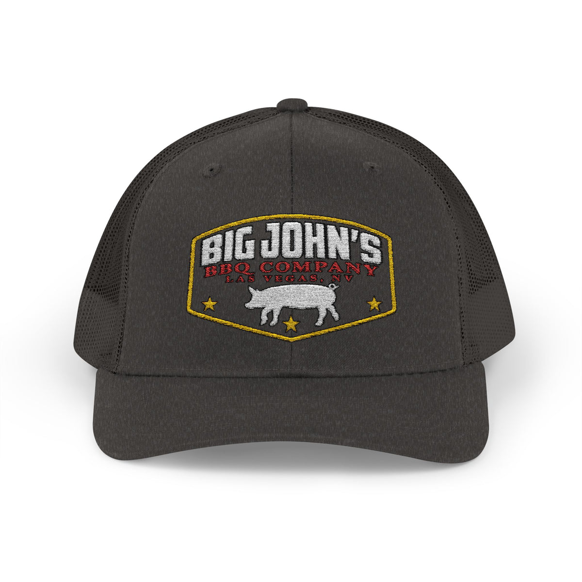 Big John's BBQ Company Trucker Cap — Pig Patch Logo Snapback