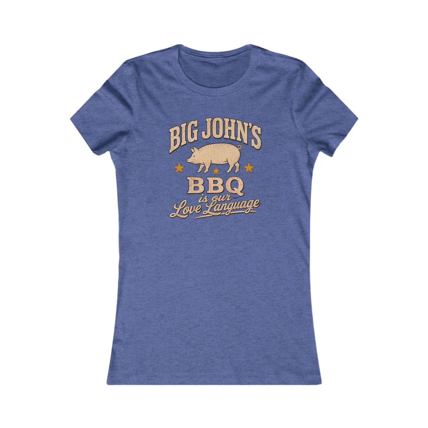Big John's BBQ Women's Tee — "BBQ Is Our Love Language" Graphic Shirt