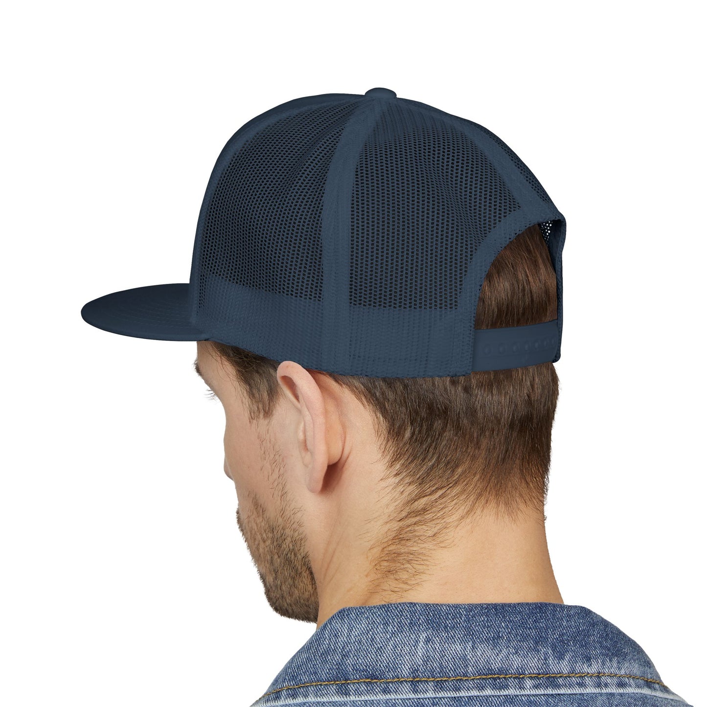 Big John’s BBQ Co. Flat Bill Trucker Hat — Pig Patch Mesh Cap
