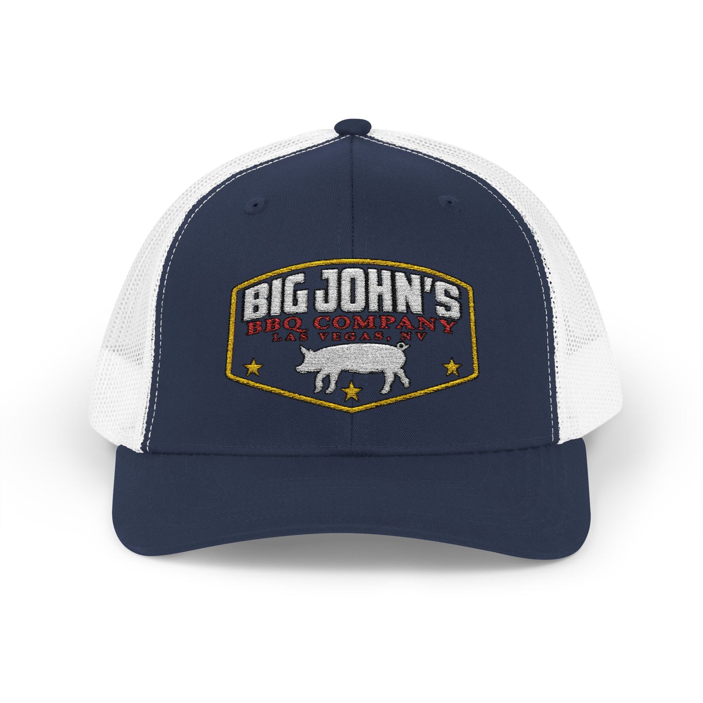 Big John's BBQ Company Trucker Cap — Pig Patch Logo Snapback