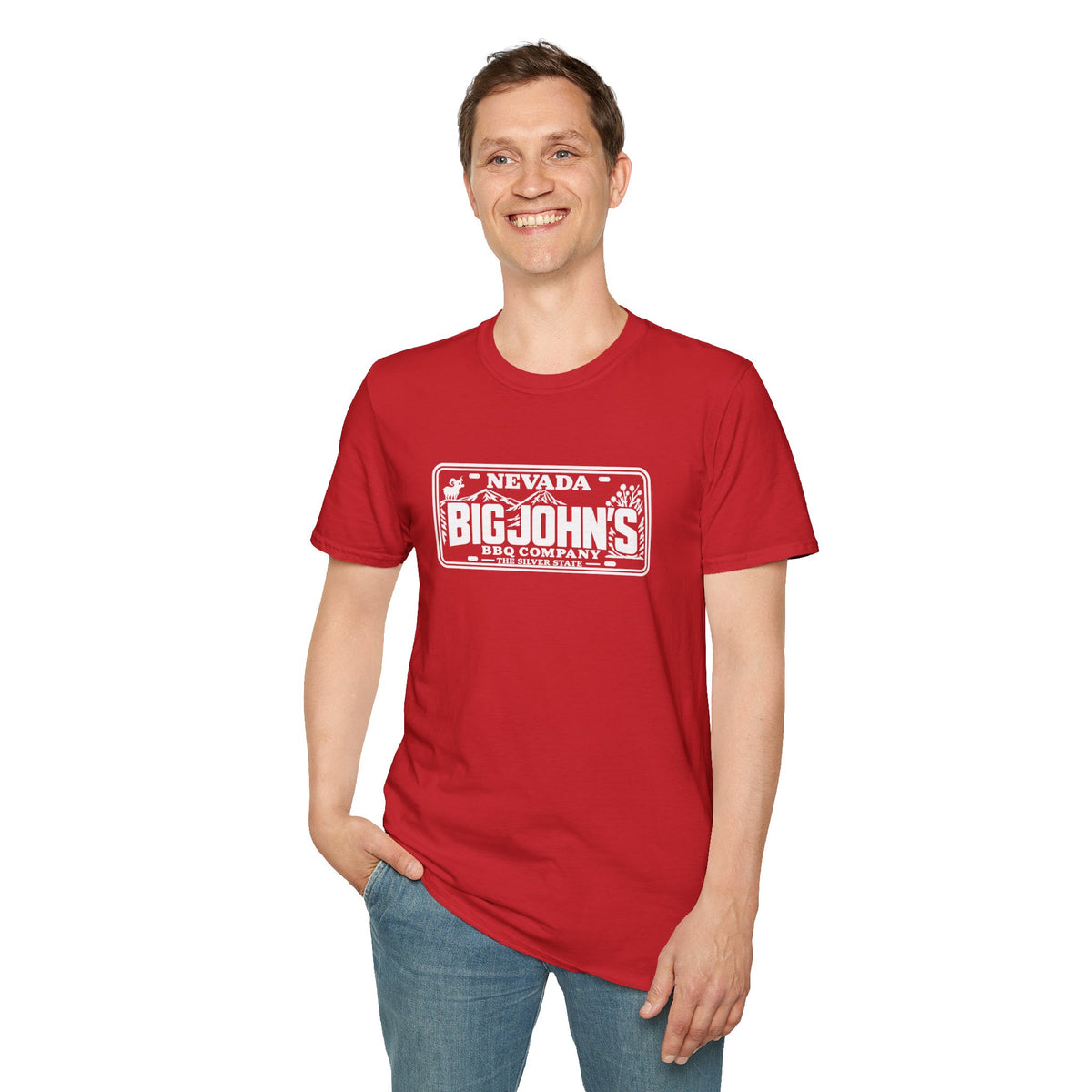 Big John's BBQ Company T-Shirt — Vintage Silver State BBQ Logo