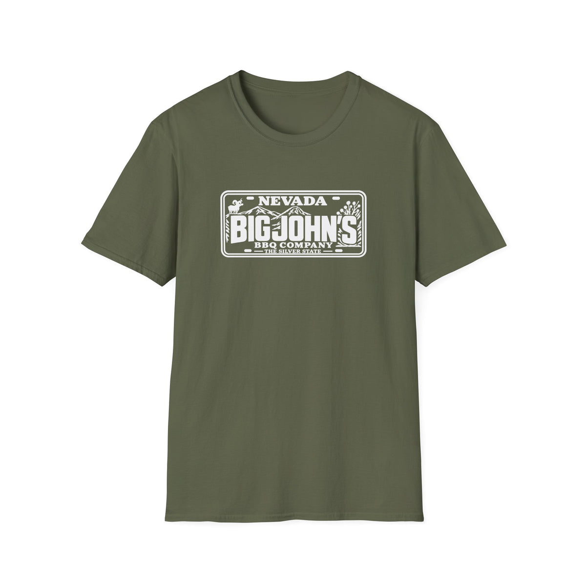 Big John's BBQ Company T-Shirt — Vintage Silver State BBQ Logo