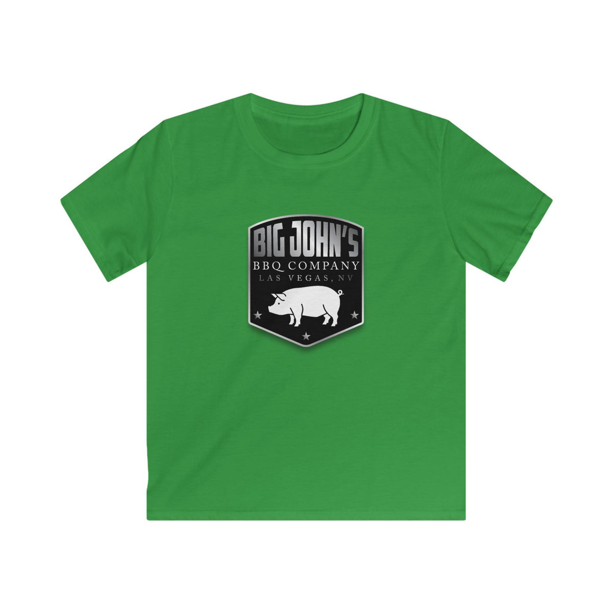 Kids Tee — "Big John's BBQ Company" Logo Shirt (Children's Barbecue Tee)