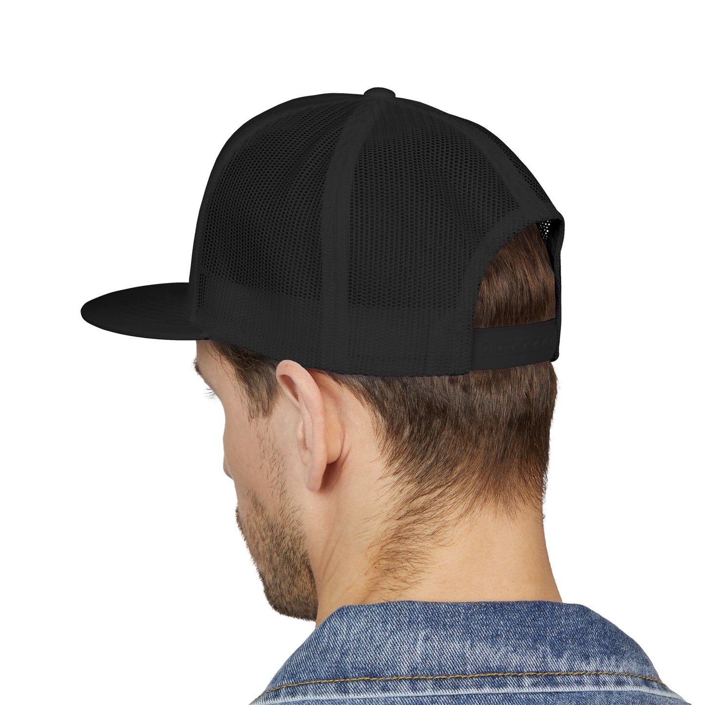 Big John’s BBQ Co. Flat Bill Trucker Hat — Pig Patch Mesh Cap