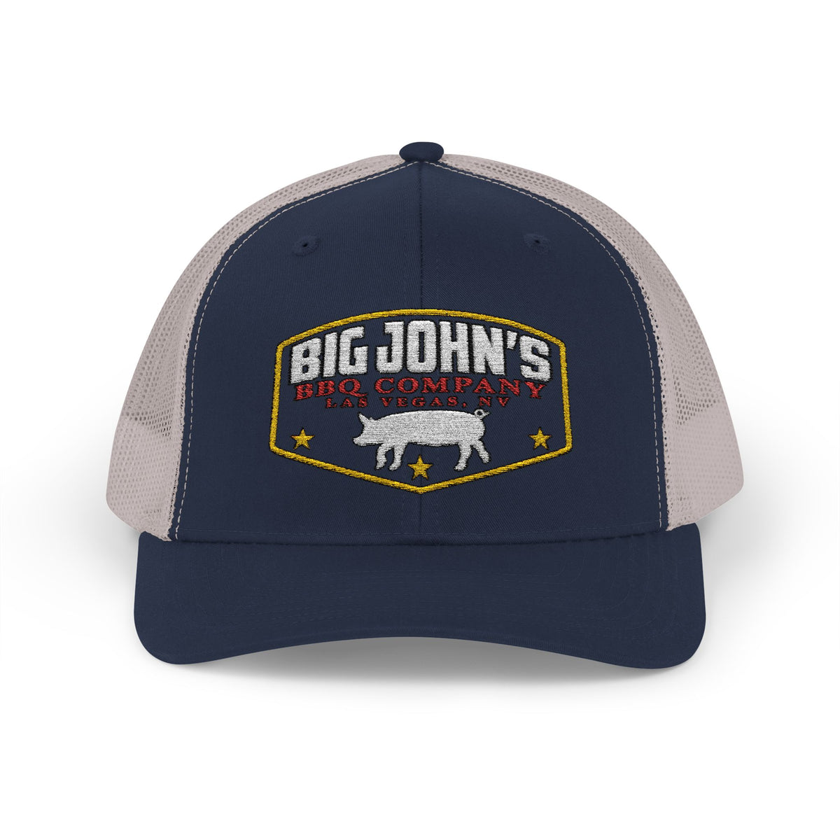 Big John's BBQ Company Trucker Cap — Pig Patch Logo Snapback