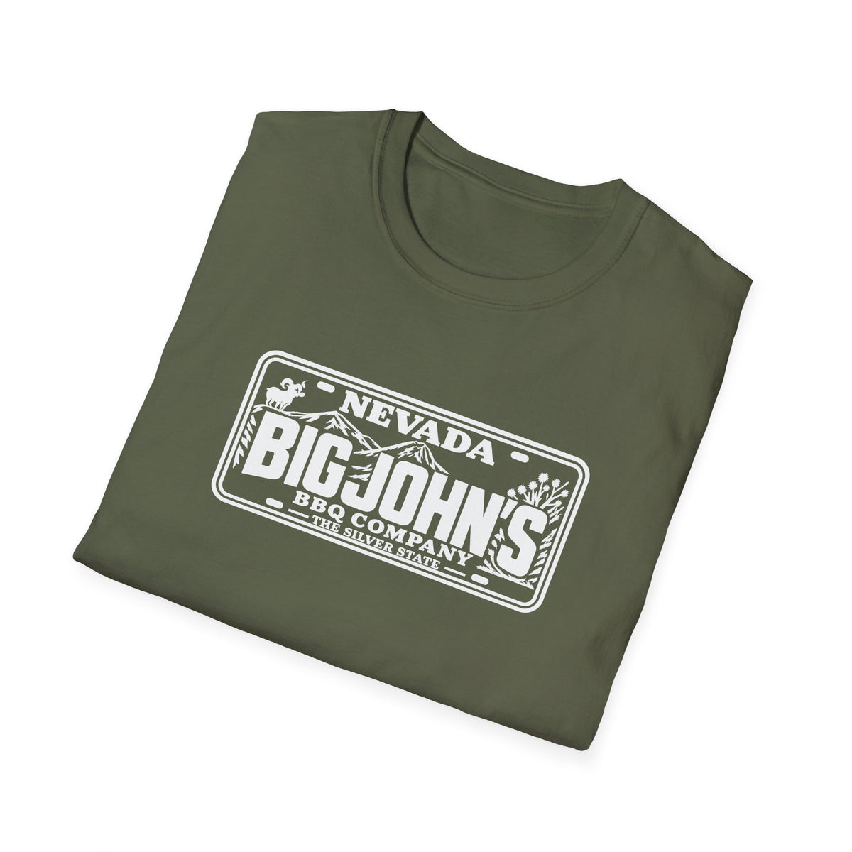 Big John's BBQ Company T-Shirt — Vintage Silver State BBQ Logo