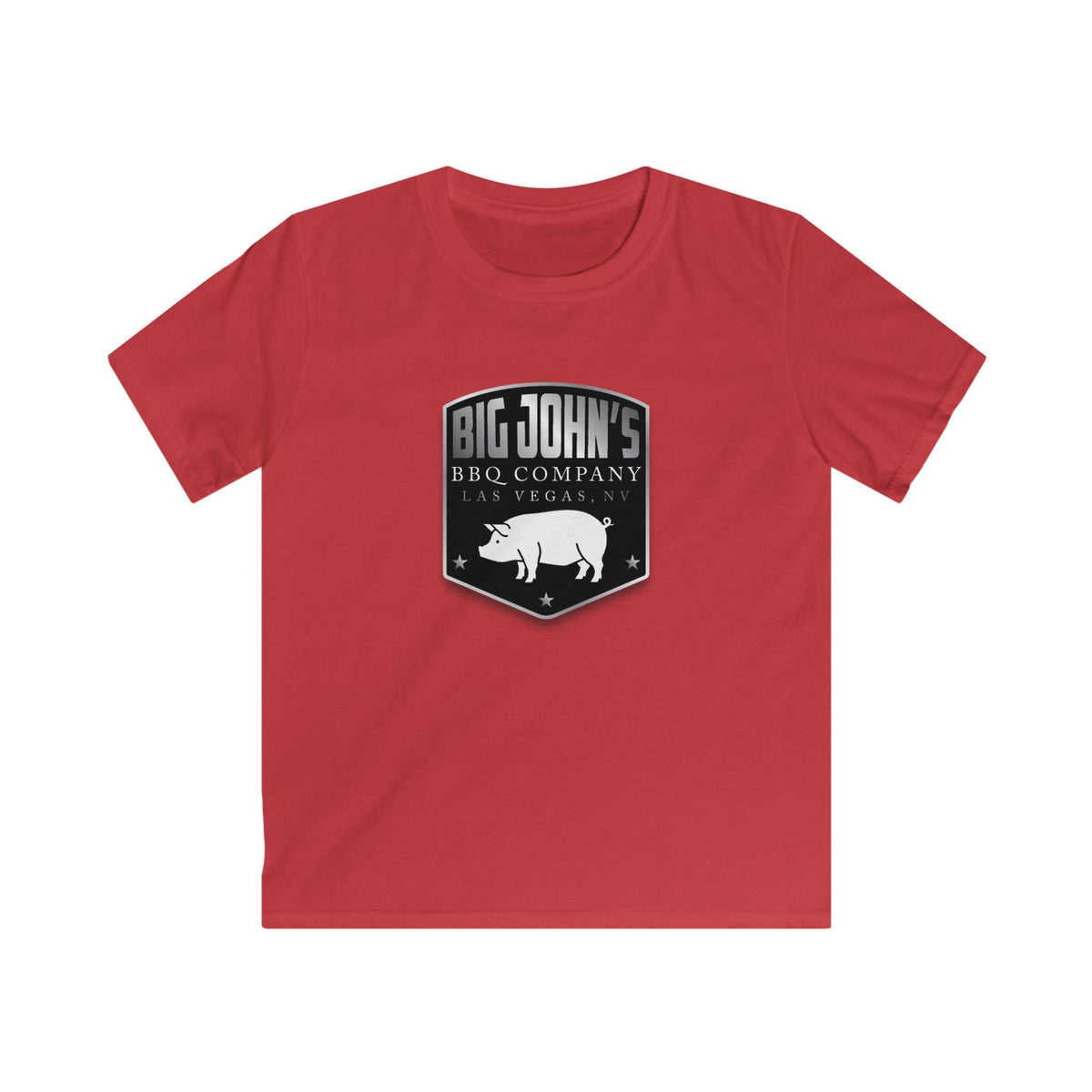 Kids Tee — "Big John's BBQ Company" Logo Shirt (Children's Barbecue Tee)
