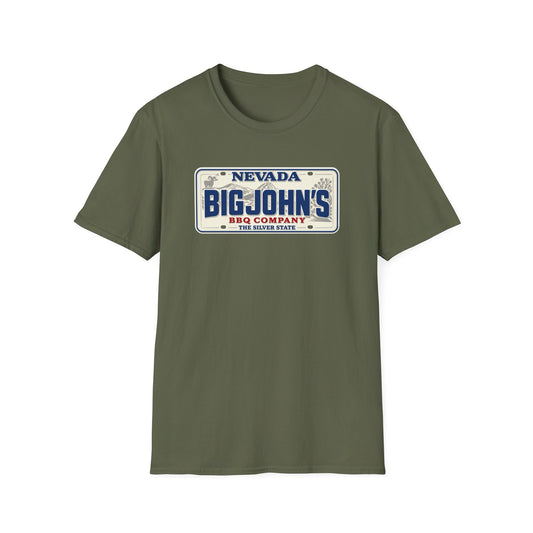 Big John's BBQ Company T-Shirt — Vintage Color Silver State BBQ Logo
