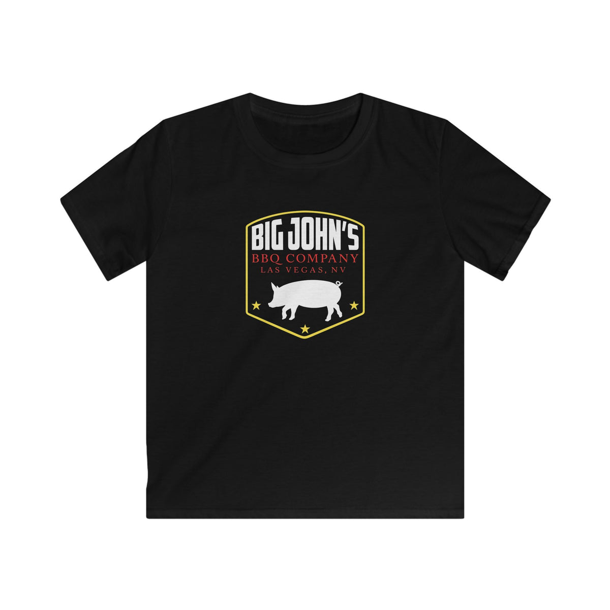 Kids Tee — "Big John's BBQ Company" Logo Shirt (Children's Barbecue Tee)
