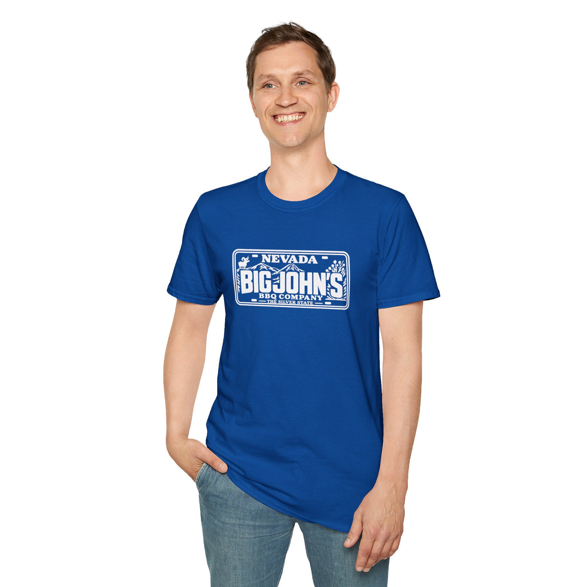 Big John's BBQ Company T-Shirt — Vintage Silver State BBQ Logo