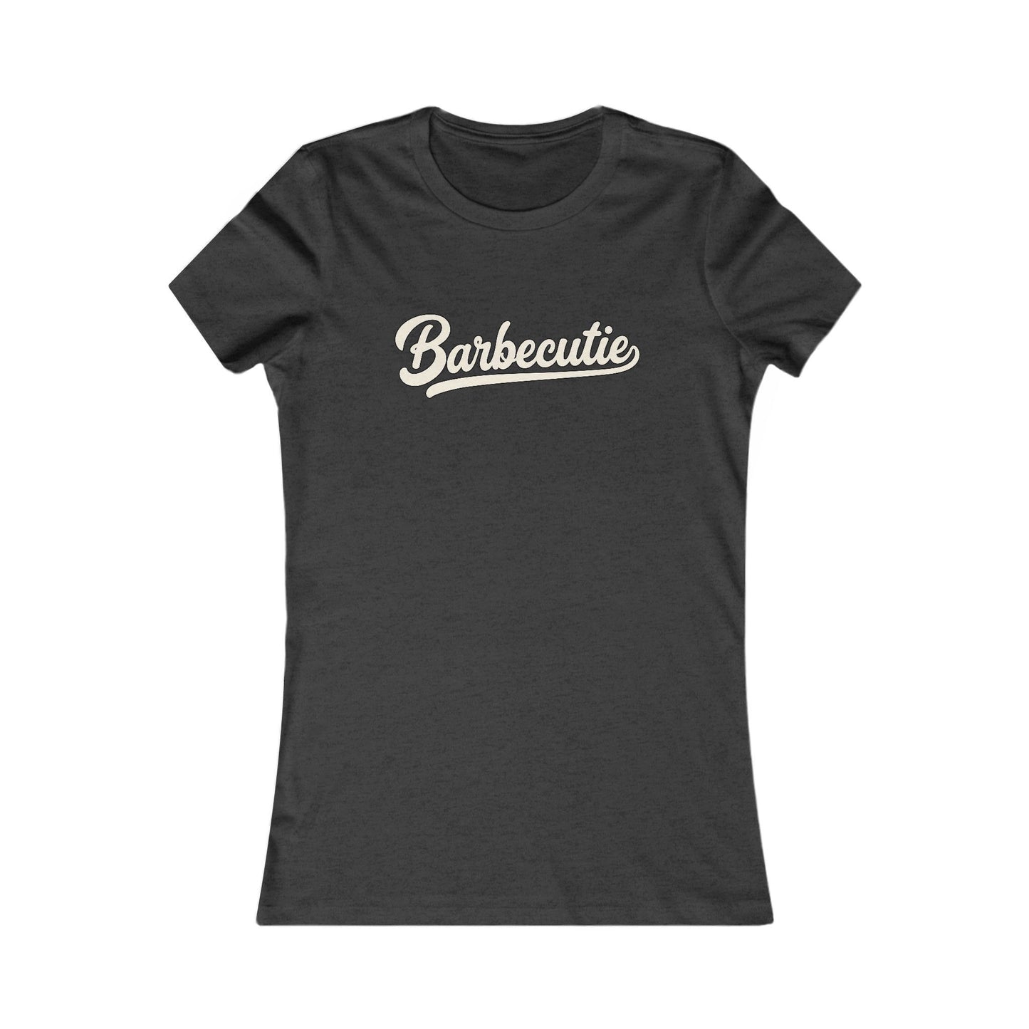 Big John's BBQ Women's Tee — "Barbecutie" Graphic Shirt